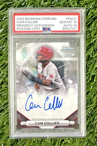 2023 Bowman Sterling CAM COLLIER On Card Auto PSA 10 Gem Mint Reds - Picture 1 of 2