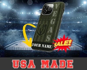 Personalized Custom Vegas Golden Knights Phone Case, Hockey Salute To Service - Picture 1 of 6
