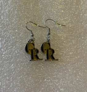Colorado Rockies Woman’s Earrings Brand New With Stopper Mlb Baseball - Picture 1 of 1
