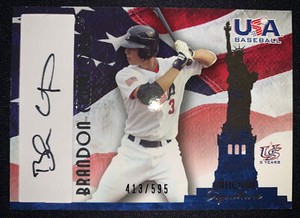 2007 USA Baseball - Brandon Crawford - Auto Jersey SP /595 SF Giants