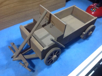 vintage hand made wooden wagon - Image 1 of 4