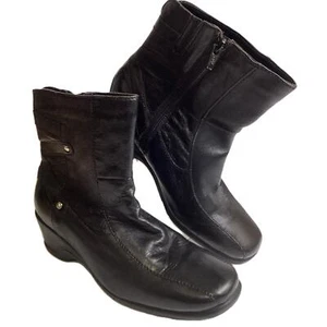Pavers Black Fleece Lined Zip Up Boots UK 3 - Picture 1 of 4