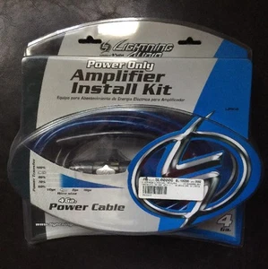 Lightning Audio by Rockford Fosgate Dual 4Ga Awg Amplifier Installation LPK4 New - Picture 1 of 12