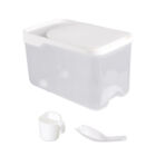5kg Restaurant Rice Storage Bin With Measuring Cup Miscellaneous Grain PP Cover