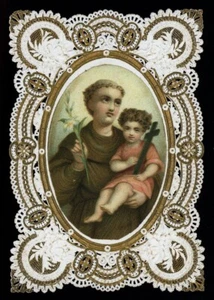santino merlettato-holycard-canivet S.ANTONIO DA PADOVA - Imagen 1 de 1