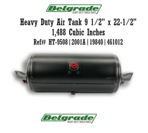 Heavy Duty Air Tank 9 1/2" x 22-1/2", 1,488 Cubic Inches (HT9508, 2001A, 19840) - Picture 1 of 2