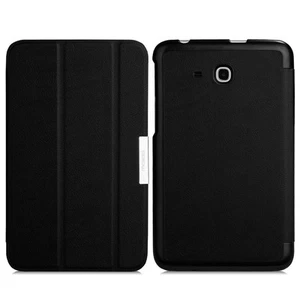 Funda protectora Galaxy Tab 3 Lite 7 (Tablet de 7 pulgadas) con soporte - ultra delgada :-: negra - Imagen 1 de 9