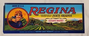 Label Regina Juice Grapes Hanford California - Picture 1 of 1