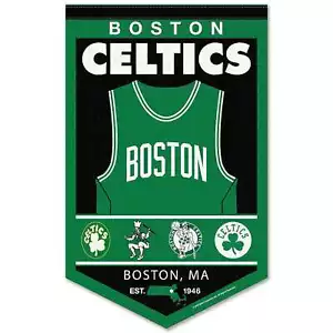 Boston Celtics History Heritage Logo Banner Flag - Picture 1 of 5