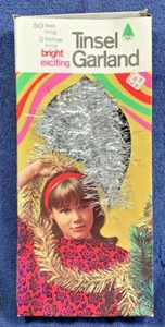 Papel vintage guirnalda plata 1968 novedad 50 - Imagen 1 de 3