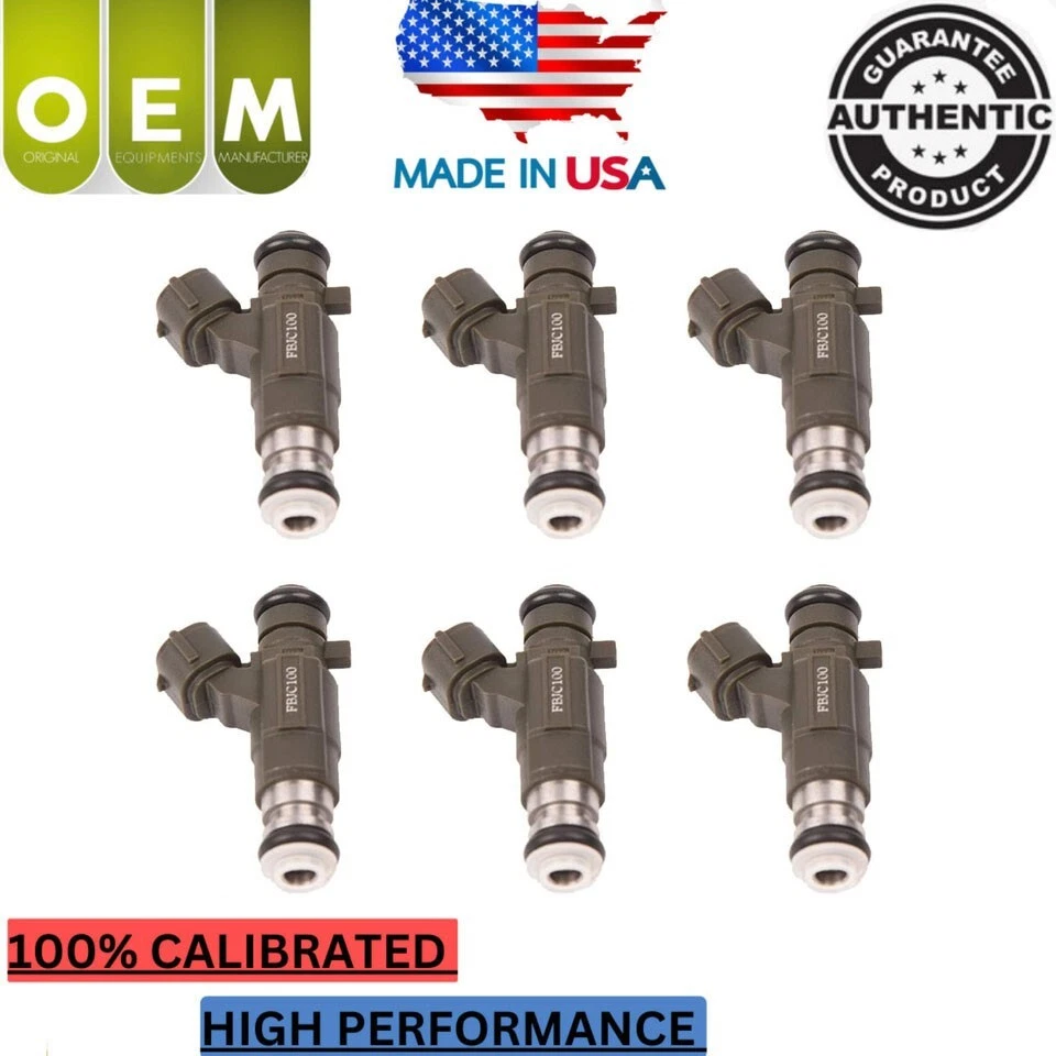 Nuevo inyector de combustible Bosch OEM 6x para Infiniti QX4 2002-2003 3,5 L V6 #FBJC-100 Foto 1 de 4