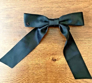 Vintage Chanel Barrette Black Satin Hair Ribbon - Picture 1 of 4