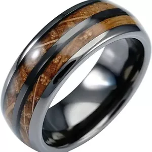 Titan Stahl Herrenring schwarz, blau Band Größe 8, 9, 10, 11, 12 - Bild 1 von 33