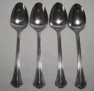 EXCEL ST. JOAN Stainless Flatware: 4 Oval Soup Place Spoons: VGC: NR - Imagen 1 de 3