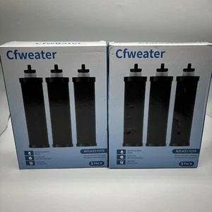 6 X Replacement Gravity System Filters BB9-2 Black For Berkey Water Filter - Picture 1 of 3