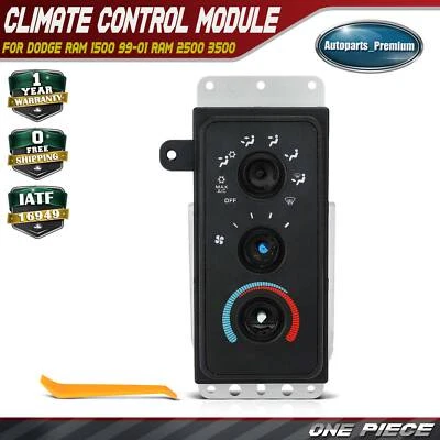 A/C Heater Climate Control Module for Dodge Ram 1500 99-01 Ram 2500 3500 99-02 - Image 1 of 4