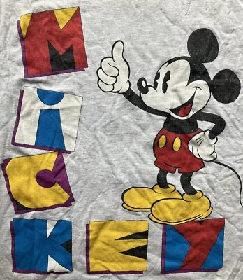 Camiseta sin mangas vintage años 80/90 Mickey Mouse personaje Disney moda talla XL EE. UU. Foto 1 de 4