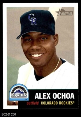2002 Topps Heritage #230 Alex Ochoa Rockies 8 - NM/MT - Image 1 of 2