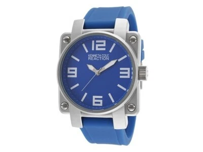 Nuevo reloj Kenneth Cole para hombre con correa de goma azul reacción RK1304 Foto 1 de 2
