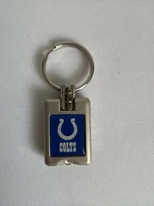INDIANAPOLIS COLTS KEY CHAIN KEY RING BLUE LIGHT NFL TEAM LOGO TESTED WORKING - Picture 1 of 11
