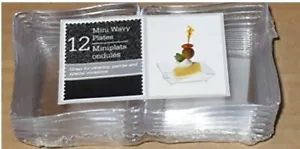CATERING PARTIES WEDDINGS MINI WAVY PLATES INDIVIDUAL APPETIZER Trays - Picture 1 of 3
