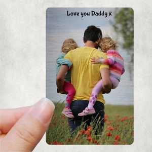 Personalised Photo Wallet Purse Photo Gift Card Keepsake Valentine Birth Wedding - Picture 1 of 5