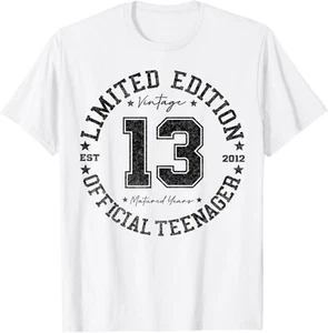 Official Teenager 13 Year Old Gifts Vintage 13th Birthday T-Shirt unisex T-Shirt - Picture 1 of 2