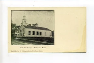 Cape Cod MA Mass Wareham katholische Kirche, antike Postkarte - Bild 1 von 2