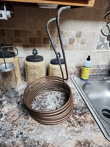 Rame Wort Refrigeratore 3/8 In Tubo Attrezzatura Homebrew Qualità Spedizione Gratuita - Foto 1 di 2