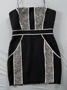 Mini abito senza spalline Max & Cleo paillettes Hailey tessuto taglia 12 nuovo con etichette $168 - Foto 1 di 5