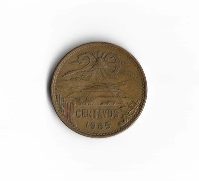 México 1965 - 20 centavos - 785 - latón - 10 g Foto 1 de 2