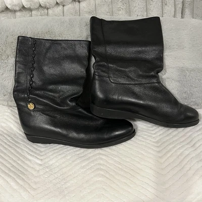 Botas para mujer Gucci de cuero granulado hasta la becerro negras talla 39EU/9US Foto 1 de 4
