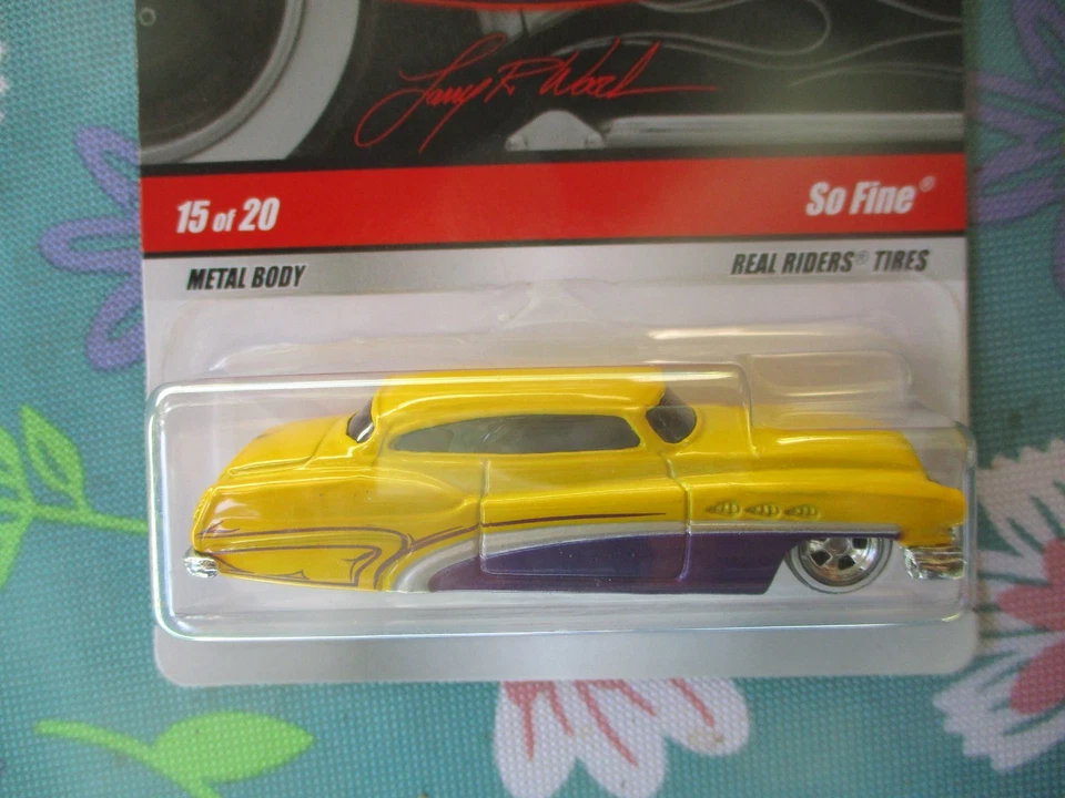 Hot Wheels Larry's Garage So Fine Yellow Chase 15/20 Real Riders Foto 1 de 4