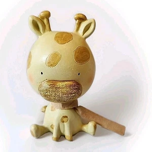 Baby Giraffe Wearing Scarf Hobby Lobby Hand Painted 4.4" Baby Gift Adorable  - Picture 1 of 8