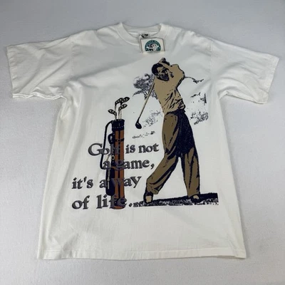 Camiseta blanca grande de golf Bugle Boy vintage para hombre nueva con etiquetas Foto 1 de 4