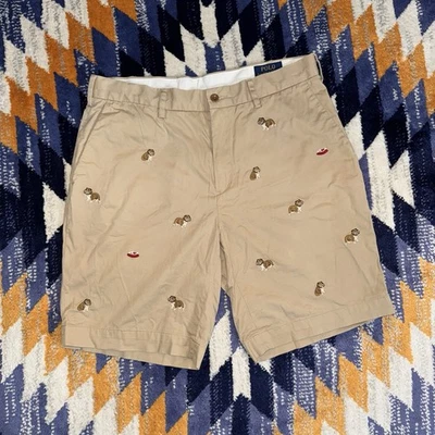 Pantalones Cortos Polo Ralph Lauren Para Hombre 33 Bulldog Estampado de Perro Elastizados Calce Clásico AOP Y2K Foto 1 de 4