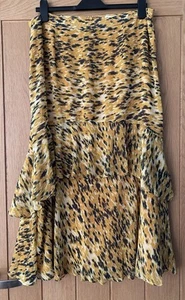 Whistles Ikat Animal Print Midi Length Skirt Size 16 BNWT RRP £139, Lined - Picture 1 of 9