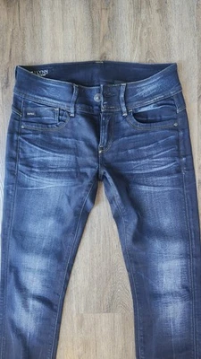 Pantalones de mezclilla elásticos lavados oscuros G STAR RAW Lynn Mid ajustados para mujer (27×30) Foto 1 de 4