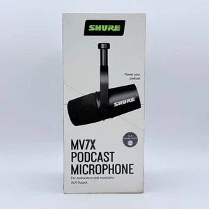 New Shure MV7X 50 Hz to 16,000 Hz Podcast XLR Microphone - Zdjęcie 1 z 6