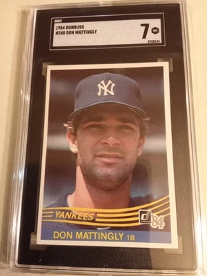 1984 Donruss Don Mattingly #248 Graded SGC 7 Rookie Baseball Card - Image 1 of 2
