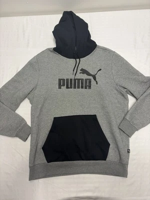 Puma Essentials Big Logo Men's Gray And Black Hoodie Pullover Men Large New - Image 1 of 4