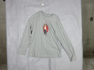 Ralph Lauren Polo Bear Shirt Men Large Gray Snow Winter Gear Pullover - Picture 1 of 7