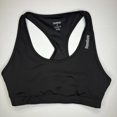 Reebok Women’s Sports Bra Small Black Racerback PlayDry Athletic Training - Image 1 of 4