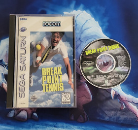 Break Point Tennis Sega Saturn Complete with/Registration Card TESTED CIB