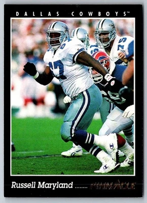 1993 Pinnacle Russell Maryland #273 Dallas Cowboys Football Card - Image 1 of 2