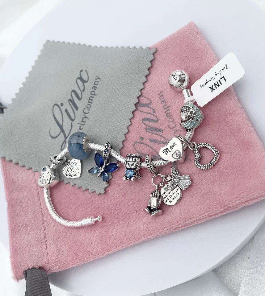 Linx Серебряный змея цепочка браслет с сын на небесах тематические подвески - Изображение 1 из 4