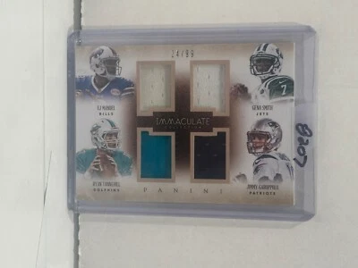 2014 Immaculate Quads Geno Smith Jimmy Garoppolo Ryan Tannehill/99 Rookie RC - Image 1 of 4