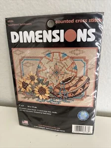 NEW - DIMENSIONS "SOUTHWEST SUNFLOWERS" Counted Cross Stitch 7" X 5" # 6936 - Picture 1 of 7
