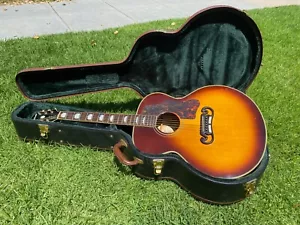 2004 Epiphone Elitist J-200 Sunburst Acoustic MIJ japan - Picture 1 of 24