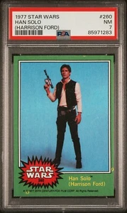 1977 TOPPS STAR WARS ANH Trading Card #260 "Han Solo (Harrison Ford)" PSA 7 - Picture 1 of 2